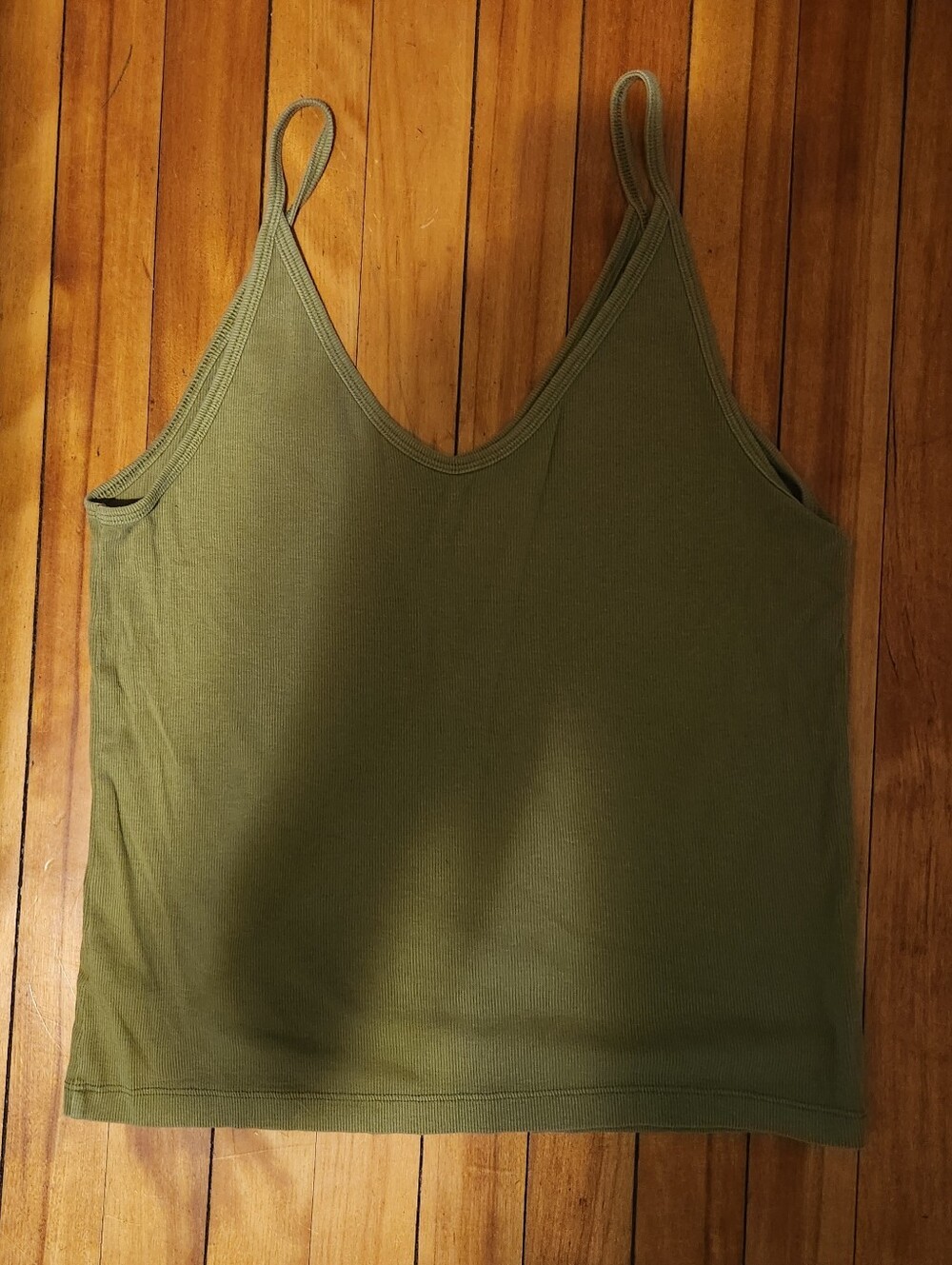 Universal Thread Olive Ribbed Tank Top - Picture 3 of 4